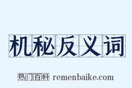 机秘反义词是什么意思的图片
